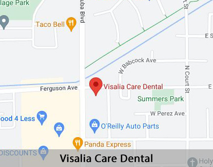 Map image for What to Expect When Getting Dentures in Visalia, CA